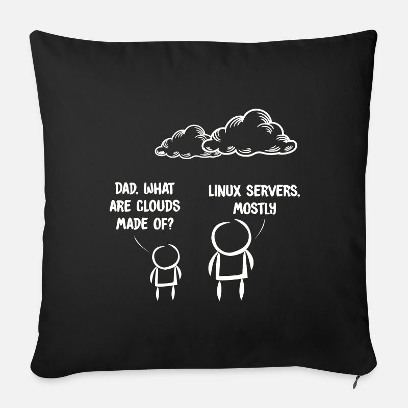 Computer IT Witz Lustig Programmierer Geek Linux - Sofakissen mit Füllung 45 x 45 cm - Schwarz