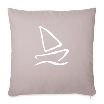 Boot Schiff Segeln Segler Segel Schiffe Geschenk - Coussin et housse de 45 x 45 cm - taupe clair - Devant