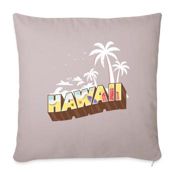 Heure d'été de conception d'Hawaï avec des palmiers - Coussin et housse de 45 x 45 cm - taupe clair - Devant