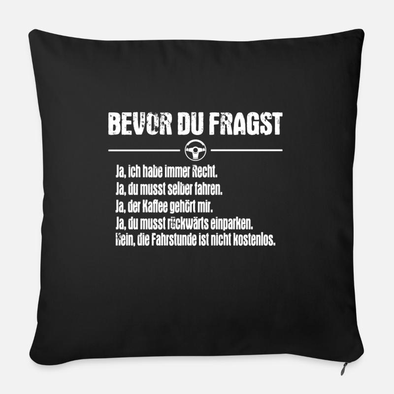 Fahrlehrer Geschenk Fahrschule Führerschein Beruf - Sofakissen mit Füllung 45 x 45 cm - Schwarz