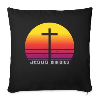 Jésus-Christ - Coussin et housse de 45 x 45 cm - noir - Devant