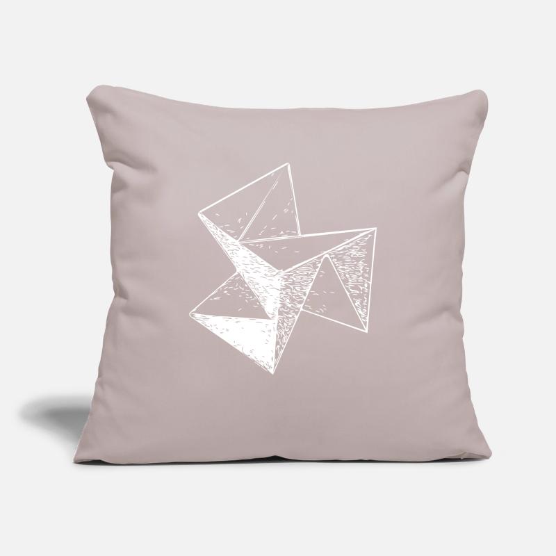 3d Triangle Vintage Cube structure Coussin et housse de 45 x 45 cm