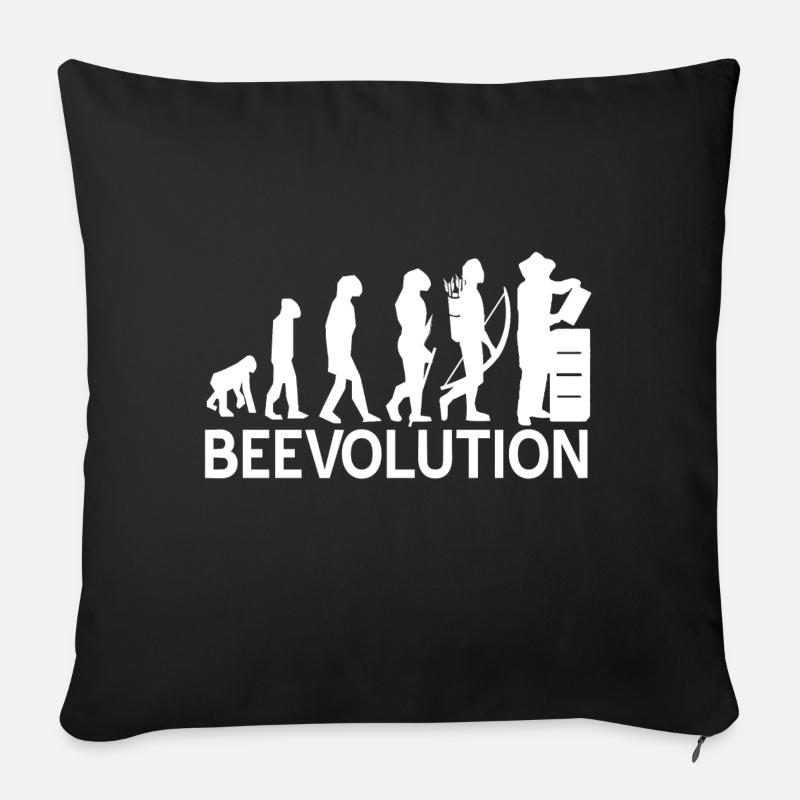 Abeilles Abeilles Evolution Apiculture - Coussin et housse de 45 x 45 cm - noir