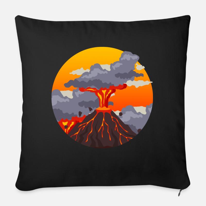 Vulkan - Sofakissen mit Füllung 45 x 45 cm - Schwarz