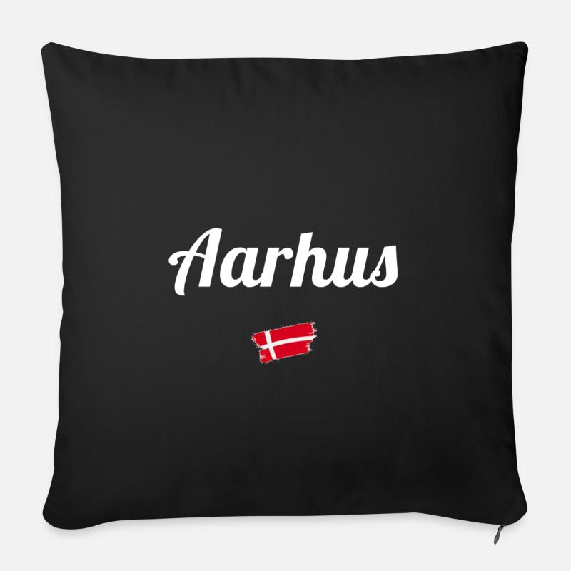 AARHUS - Sofakissen mit Füllung 45 x 45 cm - Schwarz