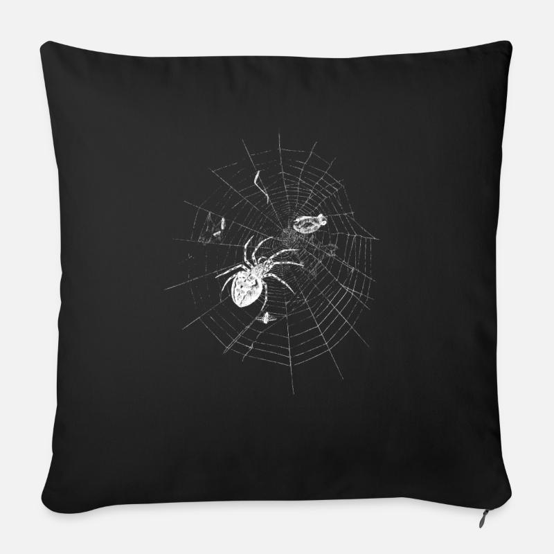Deutsche Ritterspinne - Sofakissen mit Füllung 45 x 45 cm - Schwarz