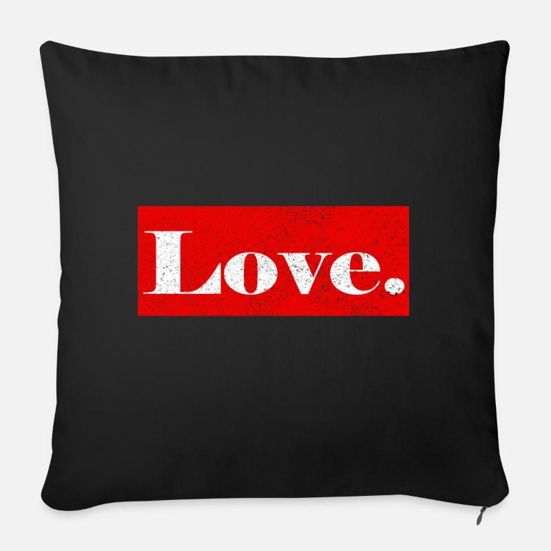 Love - Sofakissen mit Füllung 45 x 45 cm - Schwarz