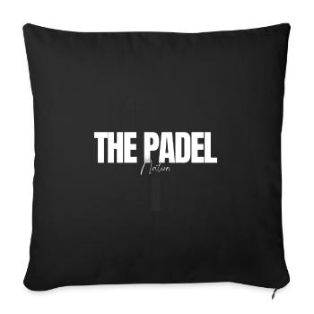 The Padel Nation - Sofa pillow with filling 45cm x 45cm - black - Front