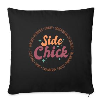 Thanksgiving Side Chick - Coussin et housse de 45 x 45 cm - noir - Devant