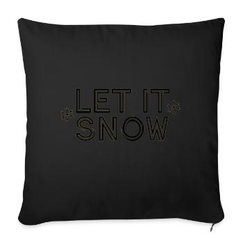 Let it snow - Sofa pillow with filling 45cm x 45cm - black - Front
