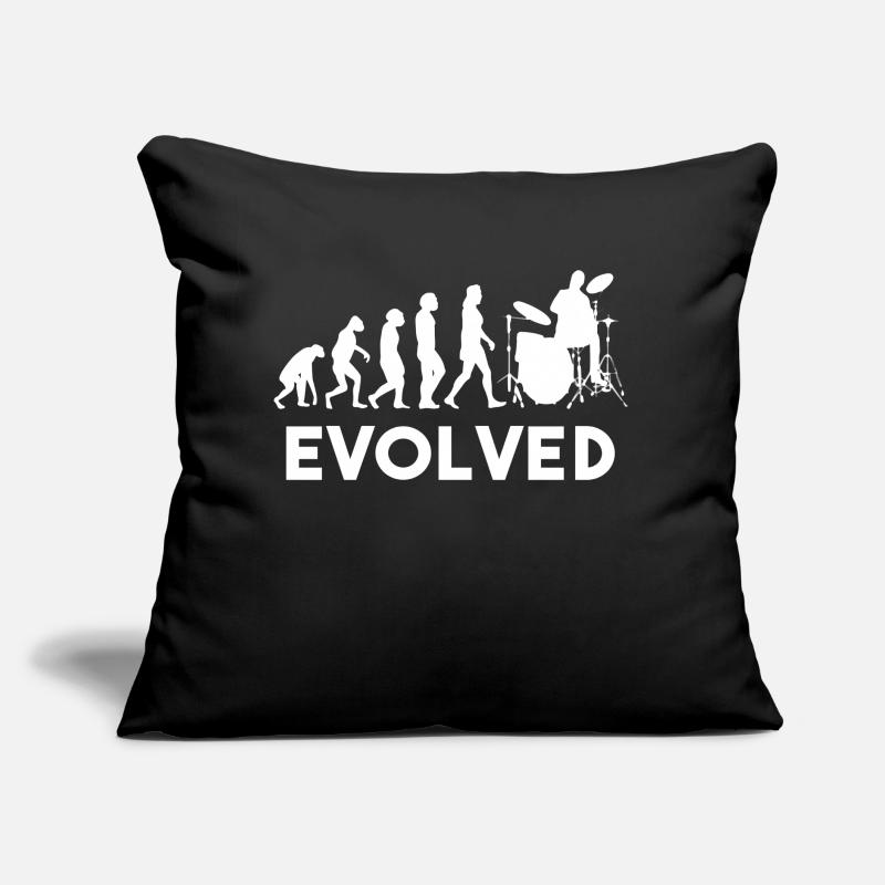 Drummer Schlagzeug Evolution Sofakissen mit Füllung 45 x 45 cm