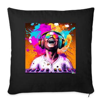 Creativity Explosion - Sofa pillow with filling 45cm x 45cm - black - Front