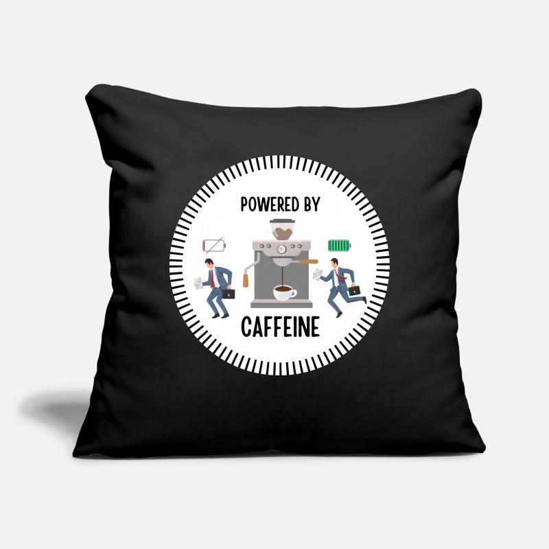 Powered by Caffeine (Man) Sofakissen mit Füllung 45 x 45 cm
