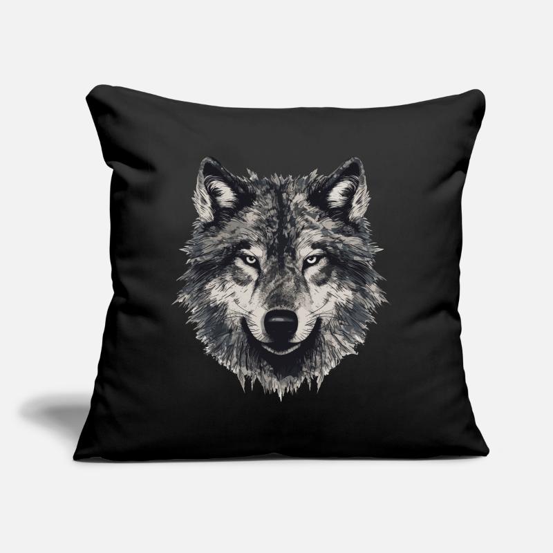 Wolf Wolf Head Scratch Marks Claws Wild Coussin et housse de 45 x 45 cm