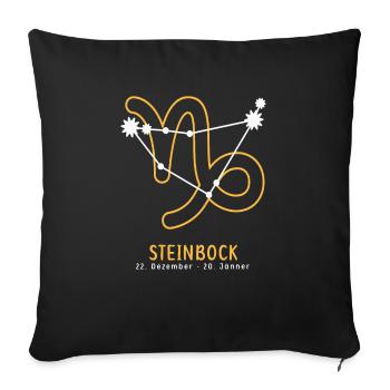 Sternzeichen Illustration Steinbock - Sofakissen mit Füllung 45 x 45 cm - Schwarz - Vorne