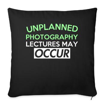 DES CONFÉRENCES DE PHOTOGRAPHIE NON PLANIFIÉES PEUVENT AVOIR LIEU - Coussin et housse de 45 x 45 cm - noir - Devant