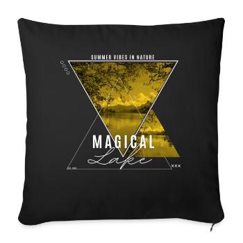 Magical Lake - Sofakissen mit Füllung 45 x 45 cm - Schwarz - Vorne