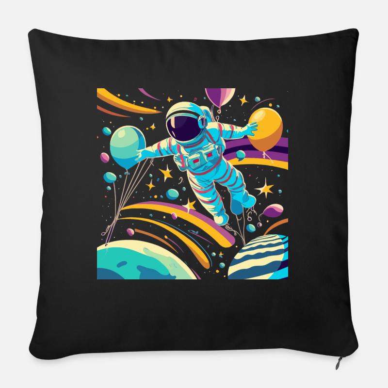 Astronaut - Sofakissen mit Füllung 45 x 45 cm - Schwarz