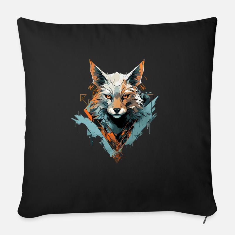 Fuchs flüstert Eleganz - Sofakissen mit Füllung 45 x 45 cm - Schwarz
