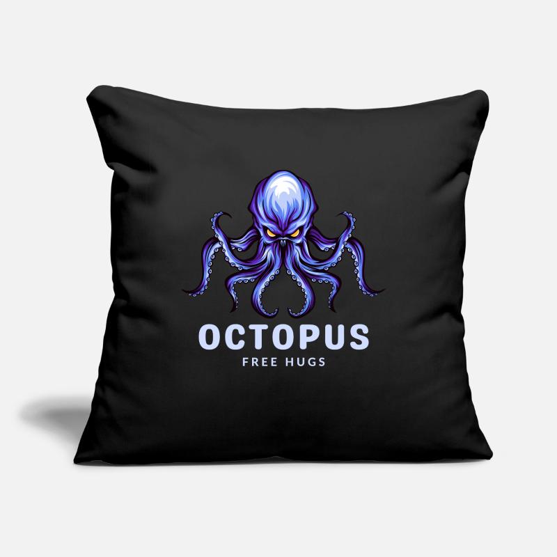 Cartoon Octopus - câlins gratuits Coussin et housse de 45 x 45 cm