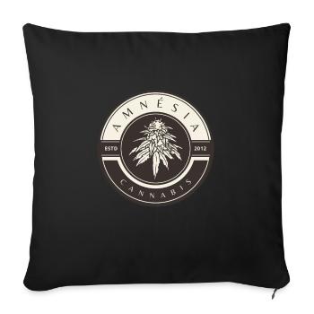 Weed Amnesia Logo - Sofakissen mit Füllung 45 x 45 cm - Schwarz - Vorne