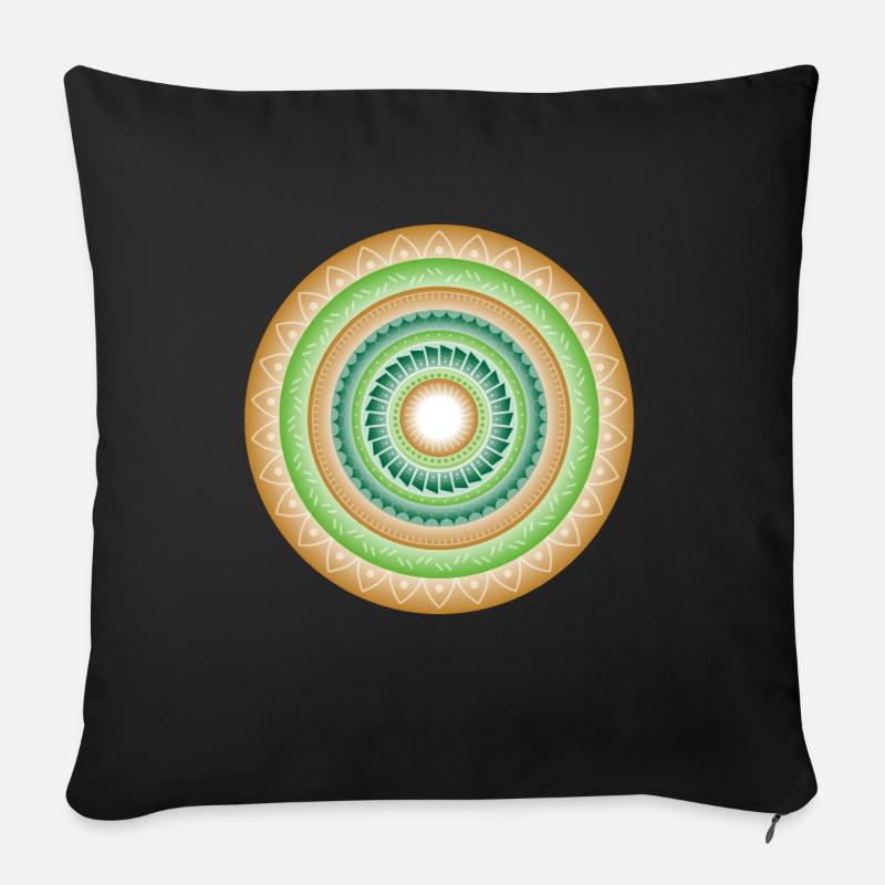 Mandala - Sofakissen mit Füllung 45 x 45 cm - Schwarz