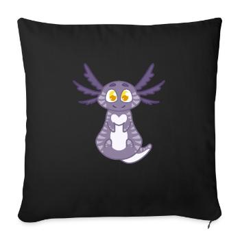 Cute Axolotl - Sofakissen mit Füllung 45 x 45 cm - Schwarz - Vorne