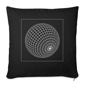 geometric ball - Sofa pillow with filling 45cm x 45cm - black - Front