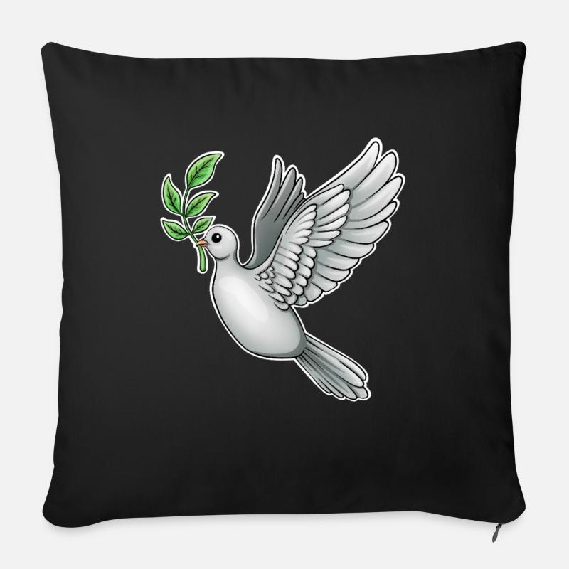 Freiheit - Sofakissen mit Füllung 45 x 45 cm - Schwarz