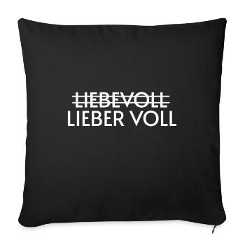 Loving dear full saying - Sofa pillow with filling 45cm x 45cm - black - Front