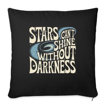 Les étoiles brillent dans l’obscurité : galaxie - Coussin et housse de 45 x 45 cm - noir - Devant