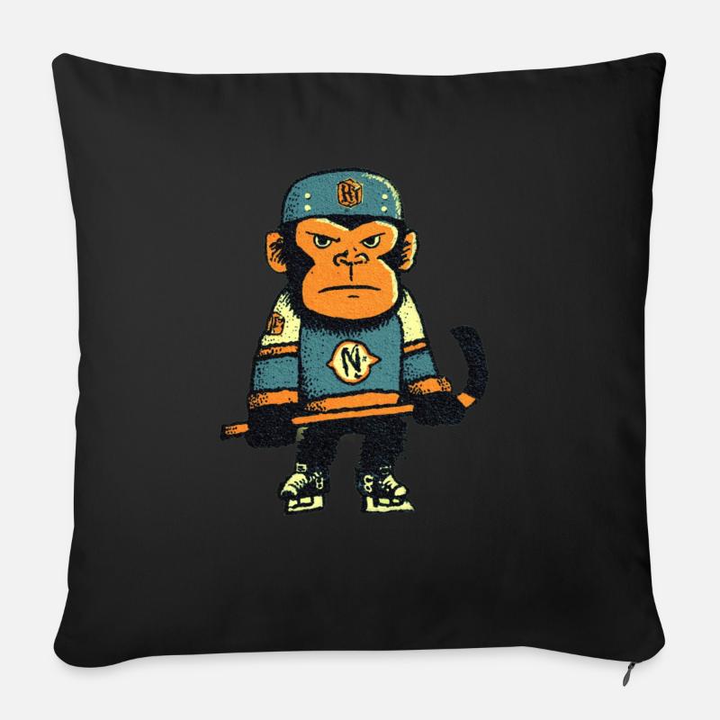 Monkey - Sofa pillow with filling 45cm x 45cm - black