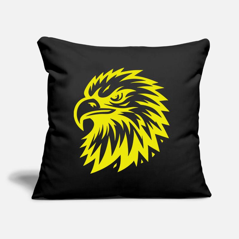Golden Eagle Head – Majestic Eagle Design Sofa pillow with filling 45cm x 45cm