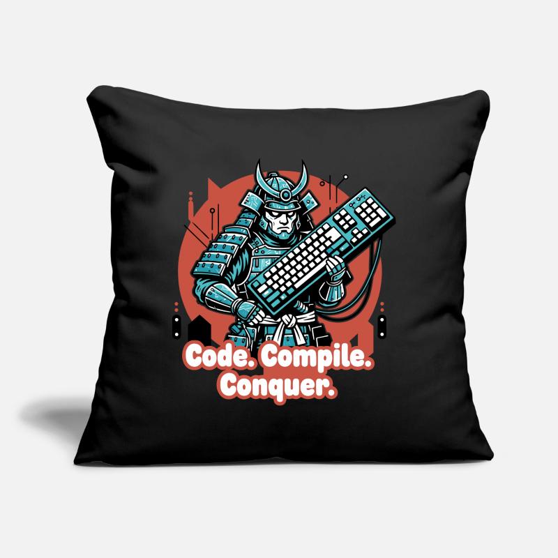 Code Battle Samurai avec clavier Coussin et housse de 45 x 45 cm