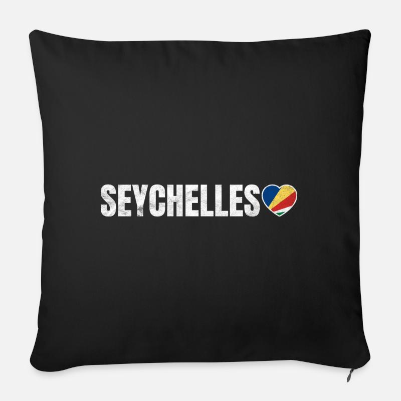 Seychellen - Sofakissen mit Füllung 45 x 45 cm - Schwarz