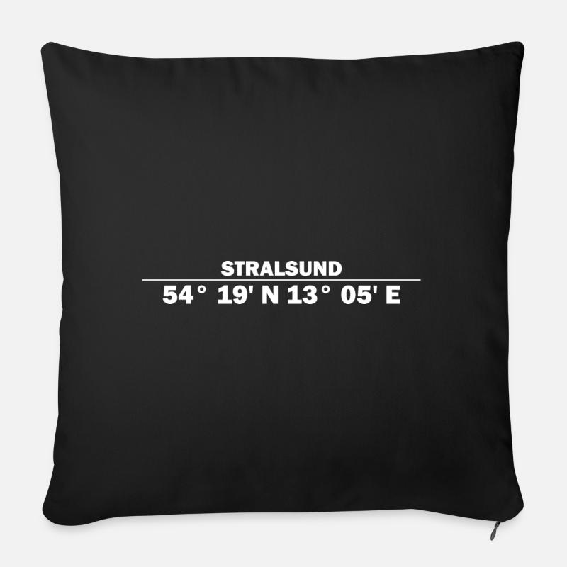Coordonnées de Stralsund - Coussin et housse de 45 x 45 cm - noir