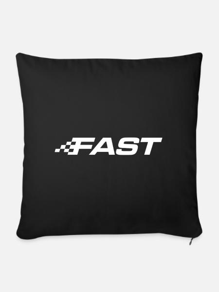 Fast - Sofakissen mit Füllung 45 x 45 cm - Schwarz