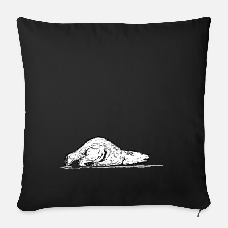 Eisbär - Sofakissen mit Füllung 45 x 45 cm - Schwarz