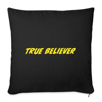 True Believer - Sofa pillow with filling 45cm x 45cm - black - Front