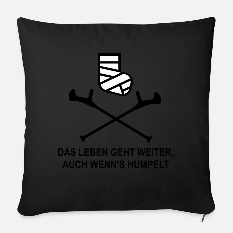 Gipsbein - Sofakissen mit Füllung 45 x 45 cm - Schwarz
