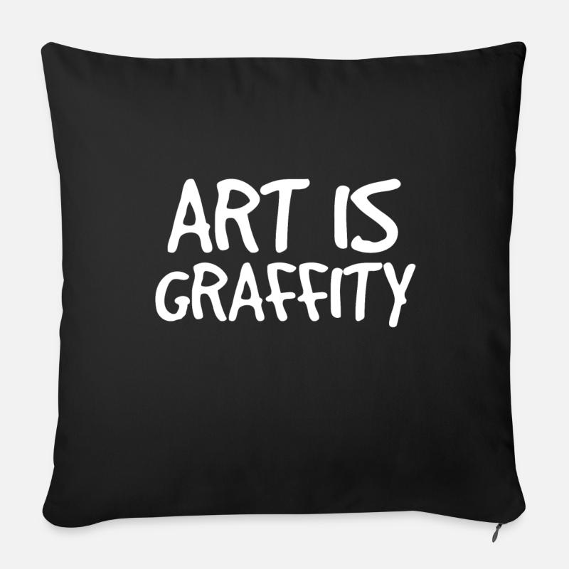 ART is Graffity Graffiti - Sofakissen mit Füllung 45 x 45 cm - Schwarz