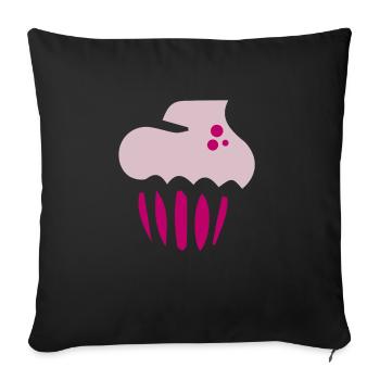 Sahne Cupcake - Sofakissen mit Füllung 45 x 45 cm - Schwarz - Vorne