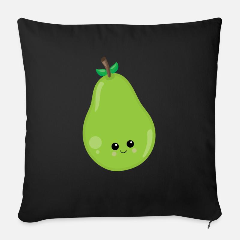 Obst - Sofakissen mit Füllung 45 x 45 cm - Schwarz