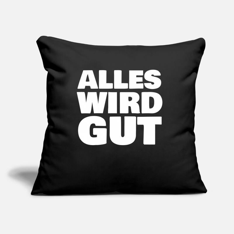 Alles wird gut Sofakissen mit Füllung 45 x 45 cm