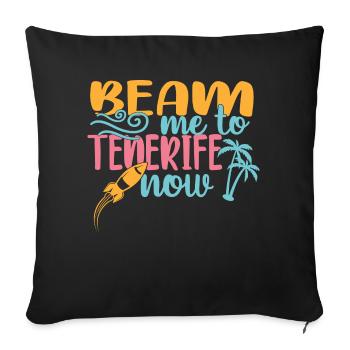 Tenerife - Sofa pillow with filling 45cm x 45cm - black - Front