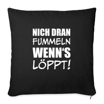 Plattdeutsch Sprüche Norddeutschland Geschenk - Sofakissen mit Füllung 45 x 45 cm - Schwarz - Vorne