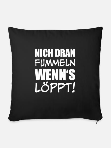 Plattdeutsch Sprüche Norddeutschland Geschenk - Sofakissen mit Füllung 45 x 45 cm - Schwarz