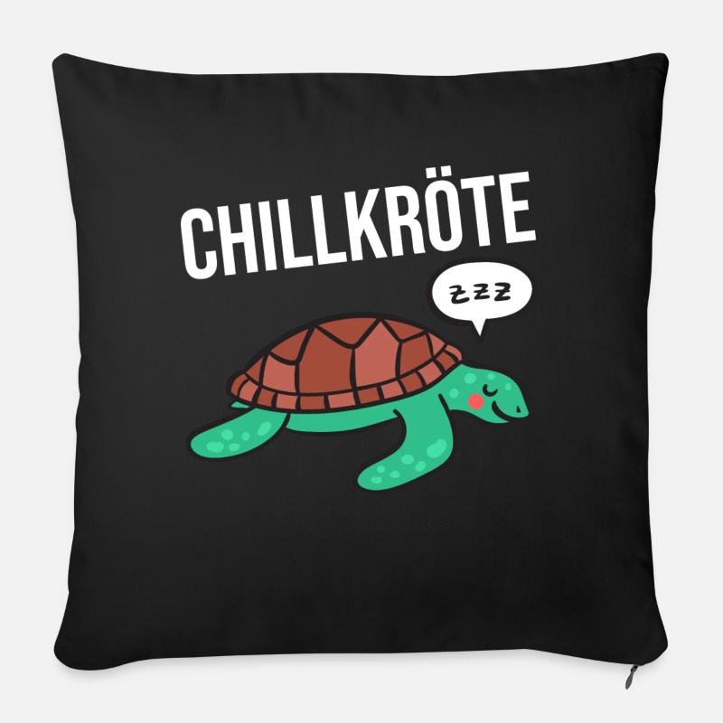 Chillkröte - Sofakissen mit Füllung 45 x 45 cm - Schwarz