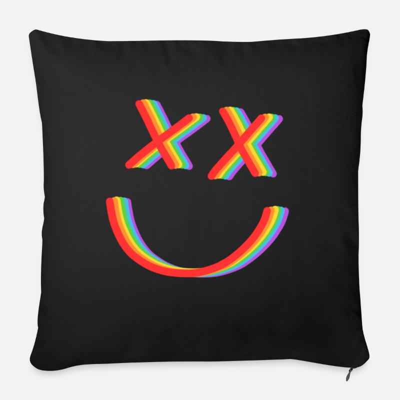 PRIDE SMILE - Sofakissen mit Füllung 45 x 45 cm - Schwarz
