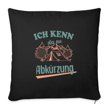 Ich kenn da ne Abkürzung Gondel lustig - Coussin et housse de 45 x 45 cm - noir - Devant